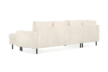 Peppe 4-sits Vänstervänd U-formad Soffa med Divan och Schäslong i Manchester - Beige - Products - Möbler - Soffa - Divansoffa & schäslongsoffa - 4 sits soffa med divan