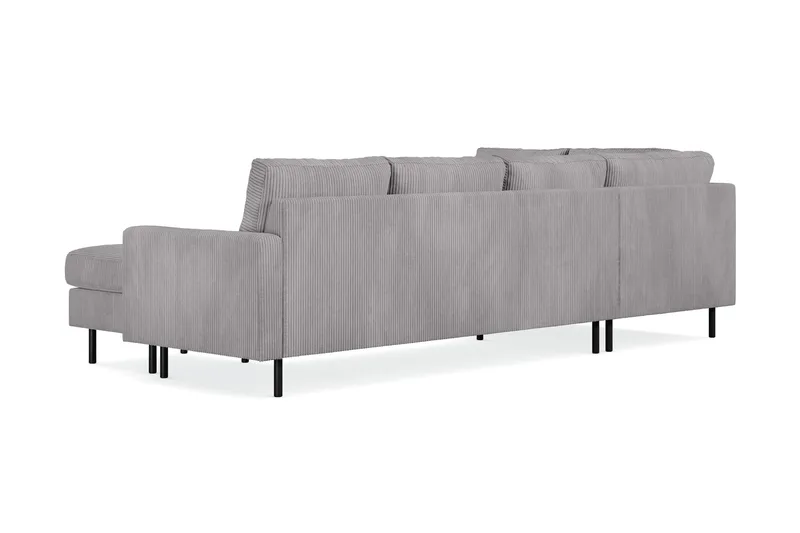 Peppe 4-sits Vänstervänd U-formad Soffa med Divan och Schäslong i Manchester - Mörkgrå - Products - Möbler - Soffa - Divansoffa & schäslongsoffa - 4 sits soffa med divan