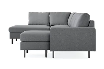 Peppe 4-sits Vänstervänd U-formad Soffa med Divan och Schäslong i Tyg - Ljusgrå - Products - Möbler - Soffa - Divansoffa & schäslongsoffa - 4 sits soffa med divan