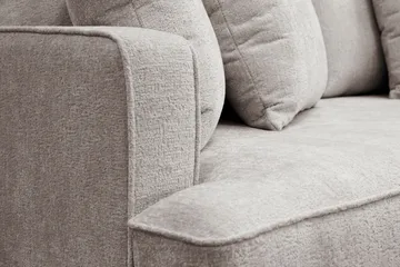 Rossita 4-sits Högervänd L-formad Djup Schäslongsoffa i Chenille - Grå / Brun - Products - Möbler - Soffa - Divansoffa & schäslongsoffa - 4 sits soffa med divan