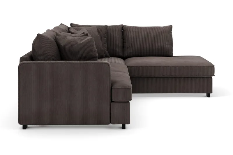 Rossita 4-sits Högervänd L-formad Djup Schäslongsoffa i Manchester - Mörkgrå - Products - Möbler - Soffa - Divansoffa & schäslongsoffa - 4 sits soffa med divan