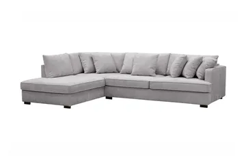 Rossita 4-sits Vänstervänd L-formad Djup Schäslongsoffa i Chenille - Ljus Grå - Products - Möbler - Soffa - Divansoffa & schäslongsoffa - 4 sits soffa med divan