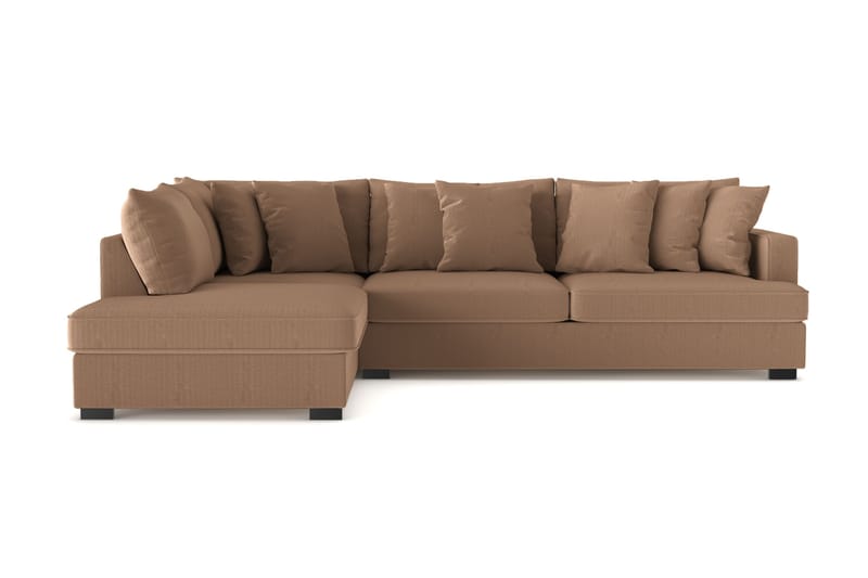 Rossita 4-sits Vänstervänd L-formad Djup Schäslongsoffa i Manchester - Brun - Products - Möbler - Soffa - Divansoffa & schäslongsoffa - 4 sits soffa med divan