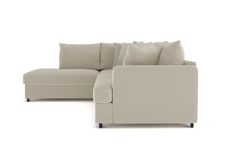 Rossita 4-sits Vänstervänd L-formad Djup Schäslongsoffa i Manchester - Greige - Products - Möbler - Soffa - Divansoffa & schäslongsoffa - 4 sits soffa med divan