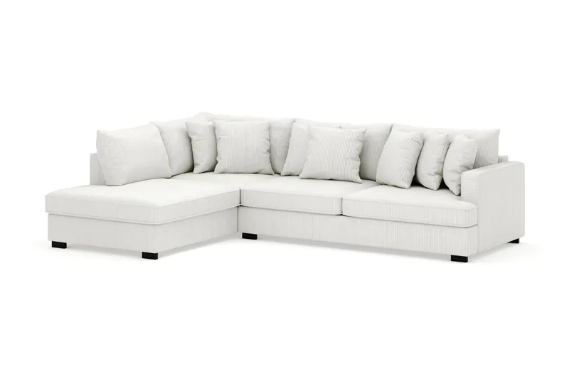 Rossita 4-sits Vänstervänd L-formad Djup Schäslongsoffa i Manchester - Offwhite - Products - Möbler - Soffa - Divansoffa & schäslongsoffa - 4 sits soffa med divan