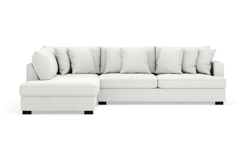 Rossita 4-sits Vänstervänd L-formad Djup Schäslongsoffa i Manchester - Offwhite - Products - Möbler - Soffa - Divansoffa & schäslongsoffa - 4 sits soffa med divan