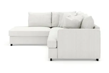 Rossita 4-sits Vänstervänd L-formad Djup Schäslongsoffa i Manchester - Offwhite - Products - Möbler - Soffa - Divansoffa & schäslongsoffa - 4 sits soffa med divan