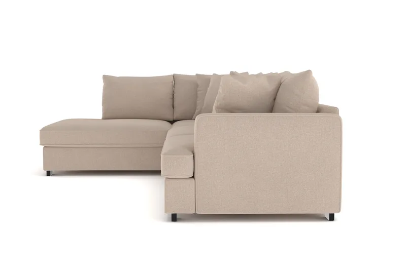 Rossita 4-sits Vänstervänd L-formad Djup Schäslongsoffa i Tyg - Beige - Products - Möbler - Soffa - Divansoffa & schäslongsoffa - 4 sits soffa med divan
