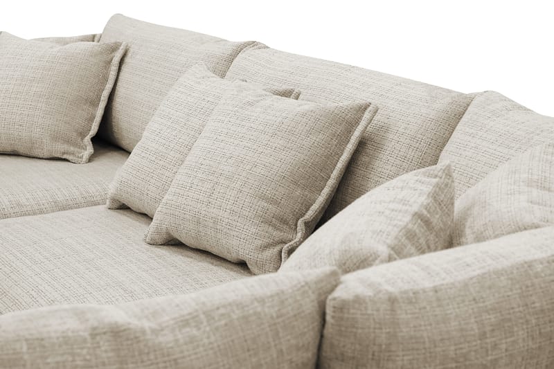 Rossita Lyx 4-sits Extra djup Soffa med Schäslong Höger - Beige Chenille - Products - Möbler - Soffa - Divansoffa & schäslongsoffa - 4 sits soffa med divan