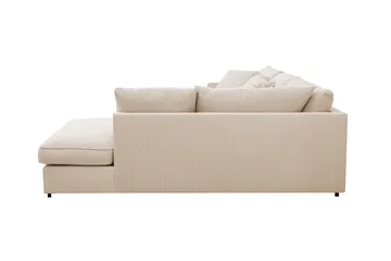 Rossita Lyx 4-sits Extra djup Soffa med Schäslong Höger - Beige Manchester - Products - Möbler - Soffa - Divansoffa & schäslongsoffa - 4 sits soffa med divan