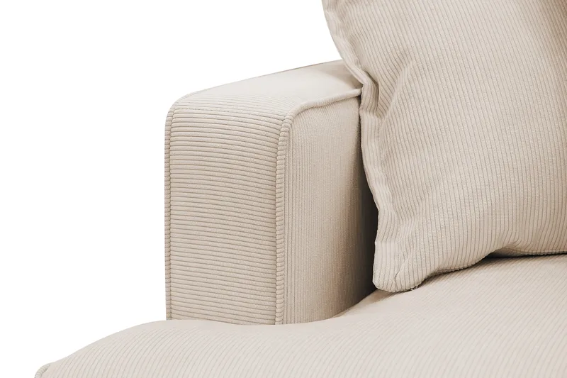 Rossita Lyx 4-sits Extra djup Soffa med Schäslong Höger - Beige Manchester - Products - Möbler - Soffa - Divansoffa & schäslongsoffa - 4 sits soffa med divan