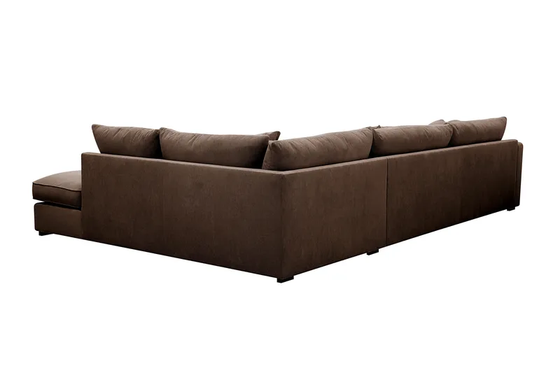 Rossita Lyx 4-sits Extra djup Soffa med Schäslong Höger - Brun Manchester - Products - Möbler - Soffa - Divansoffa & schäslongsoffa - 4 sits soffa med divan