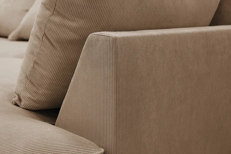 Rossita Lyx 4-sits Extra djup Soffa med Schäslong Höger - Brun Manchester - Products - Möbler - Soffa - Divansoffa & schäslongsoffa - 4 sits soffa med divan