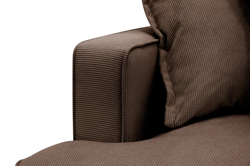 Rossita Lyx 4-sits Extra djup Soffa med Schäslong Höger - Brun Manchester - Products - Möbler - Soffa - Divansoffa & schäslongsoffa - 4 sits soffa med divan