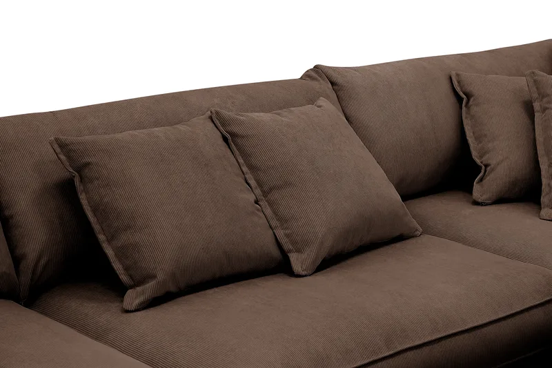 Rossita Lyx 4-sits Extra djup Soffa med Schäslong Höger - Brun Manchester - Products - Möbler - Soffa - Divansoffa & schäslongsoffa - 4 sits soffa med divan