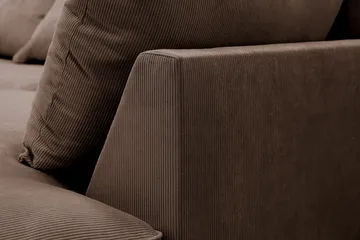 Rossita Lyx 4-sits Extra djup Soffa med Schäslong Höger - Brun Manchester - Products - Möbler - Soffa - Divansoffa & schäslongsoffa - 4 sits soffa med divan