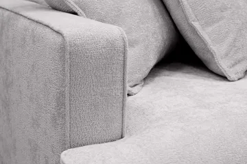Rossita Lyx 4-sits Extra djup Soffa med Schäslong Höger - Grå Chenille - Products - Möbler - Soffa - Divansoffa & schäslongsoffa - 4 sits soffa med divan