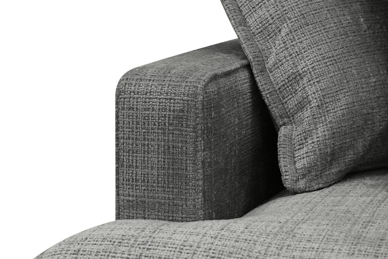 Rossita Lyx 4-sits Extra djup Soffa med Schäslong Höger - Grå Chenille - Products - Möbler - Soffa - Divansoffa & schäslongsoffa - 4 sits soffa med divan