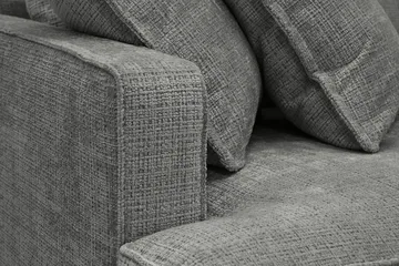 Rossita Lyx 4-sits Extra djup Soffa med Schäslong Höger - Grå Chenille - Products - Möbler - Soffa - Divansoffa & schäslongsoffa - 4 sits soffa med divan