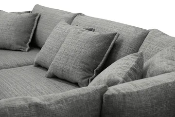 Rossita Lyx 4-sits Extra djup Soffa med Schäslong Höger - Grå Chenille - Products - Möbler - Soffa - Divansoffa & schäslongsoffa - 4 sits soffa med divan