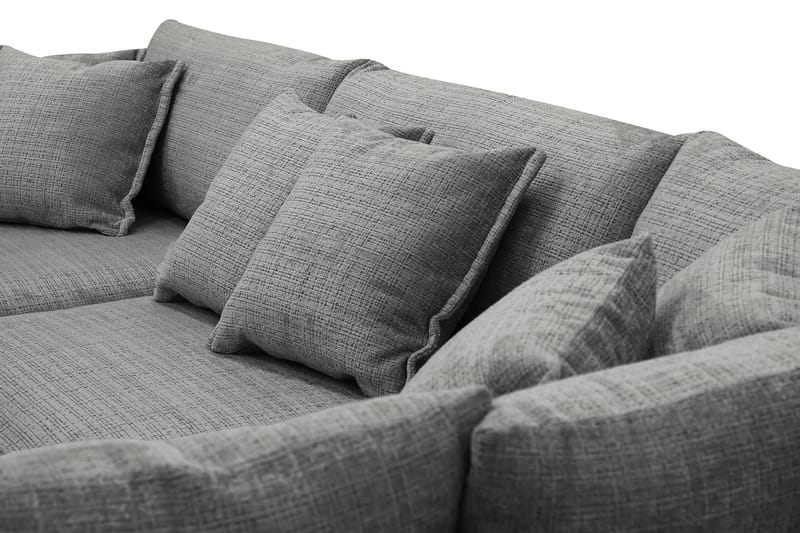 Rossita Lyx 4-sits Extra djup Soffa med Schäslong Höger - Grå Chenille - Products - Möbler - Soffa - Divansoffa & schäslongsoffa - 4 sits soffa med divan