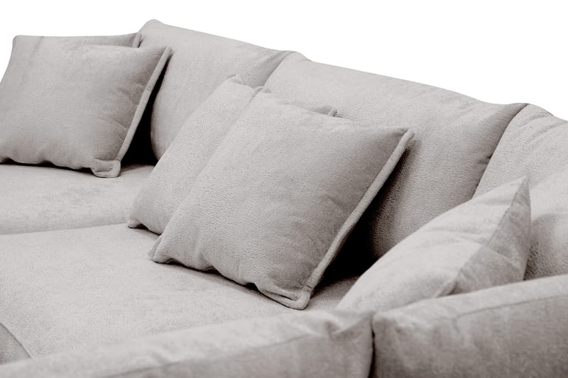 Rossita Lyx 4-sits Extra djup Soffa med Schäslong Höger - Grå/Brun Chenille - Products - Möbler - Soffa - Divansoffa & schäslongsoffa - 4 sits soffa med divan