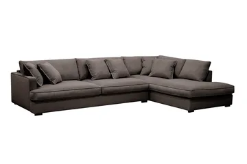Rossita Lyx 4-sits Extra djup Soffa med Schäslong Höger - Mörkgrå Manchester - Products - Möbler - Soffa - Divansoffa & schäslongsoffa - 4 sits soffa med divan