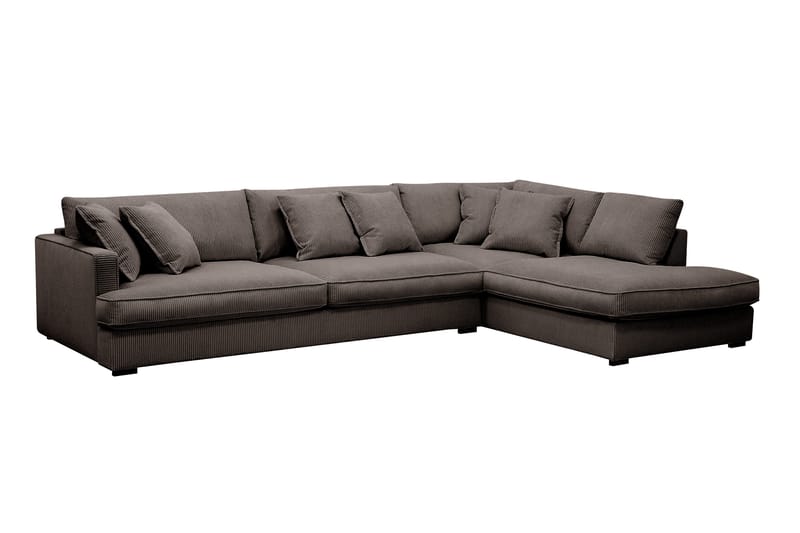 Rossita Lyx 4-sits Extra djup Soffa med Schäslong Höger - Mörkgrå Manchester - Products - Möbler - Soffa - Divansoffa & schäslongsoffa - 4 sits soffa med divan