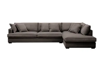 Rossita Lyx 4-sits Extra djup Soffa med Schäslong Höger - Mörkgrå Manchester - Products - Möbler - Soffa - Divansoffa & schäslongsoffa - 4 sits soffa med divan