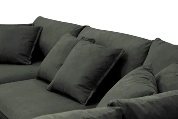 Rossita Lyx 4-sits Extra djup Soffa med Schäslong Höger - Mörkgrön Manchester - Products - Möbler - Soffa - Divansoffa & schäslongsoffa - 4 sits soffa med divan