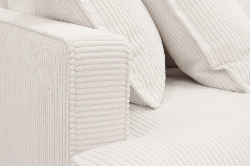 Rossita Lyx 4-sits Extra djup Soffa med Schäslong Höger - Offwhite Manchester - Products - Möbler - Soffa - Divansoffa & schäslongsoffa - 4 sits soffa med divan