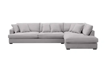 Rossita Lyx 4-sits Högervänd L-formad Extra Djup Schäslongsoffa i Chenille