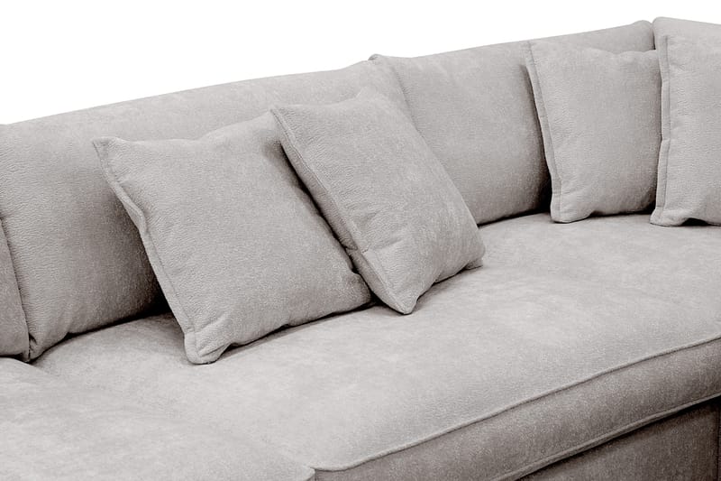 Rossita Lyx 4-sits Högervänd L-formad Extra Djup Schäslongsoffa i Chenille - Grå/Brun Chenille - Products - Möbler - Soffa - Divansoffa & schäslongsoffa - 4 sits soffa med divan