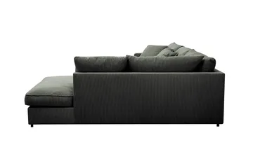 Rossita Lyx 4-sits Högervänd L-formad Extra Djup Schäslongsoffa i Manchester - Mörkgrön Manchester - Products - Möbler - Soffa - Divansoffa & schäslongsoffa - 4 sits soffa med divan
