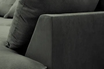 Rossita Lyx 4-sits Högervänd L-formad Extra Djup Schäslongsoffa i Manchester - Mörkgrön Manchester - Products - Möbler - Soffa - Divansoffa & schäslongsoffa - 4 sits soffa med divan