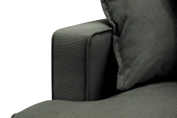 Rossita Lyx 4-sits Högervänd L-formad Extra Djup Schäslongsoffa i Manchester - Mörkgrön Manchester - Products - Möbler - Soffa - Divansoffa & schäslongsoffa - 4 sits soffa med divan
