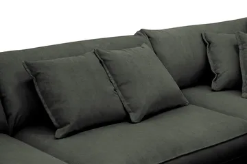 Rossita Lyx 4-sits Högervänd L-formad Extra Djup Schäslongsoffa i Manchester - Mörkgrön Manchester - Products - Möbler - Soffa - Divansoffa & schäslongsoffa - 4 sits soffa med divan