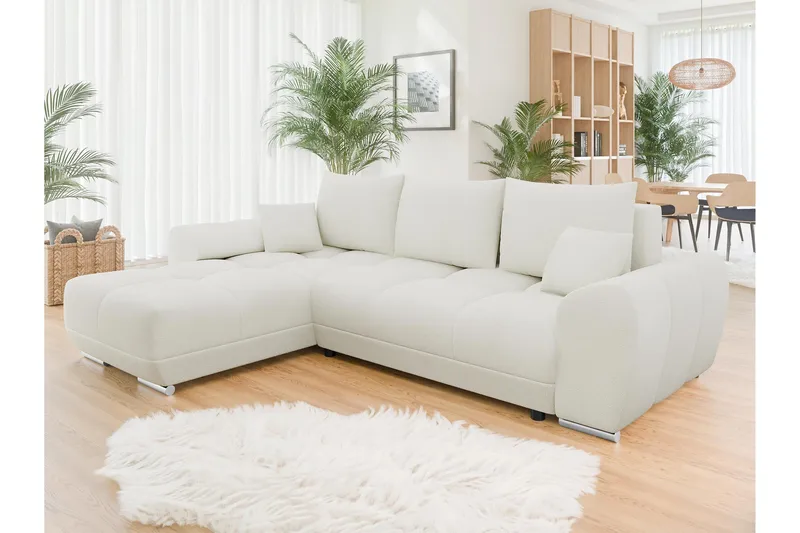 Simerly Soffa med Divan 3-sits - Ljusgrå - Products - Möbler - Soffa - Divansoffa & schäslongsoffa - 3 sits soffa med divan