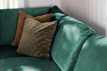 Trend 4-sits Högervänd L-formad Schäslongsoffa i Sammet - Grön - Products - Möbler - Soffa - Divansoffa & schäslongsoffa - 4 sits soffa med divan