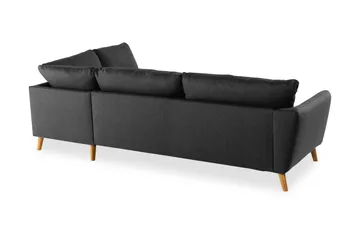 Trend 4-sits Högervänd L-formad Schäslongsoffa i Tyg - Svart - Products - Möbler - Soffa - Divansoffa & schäslongsoffa - 4 sits soffa med divan