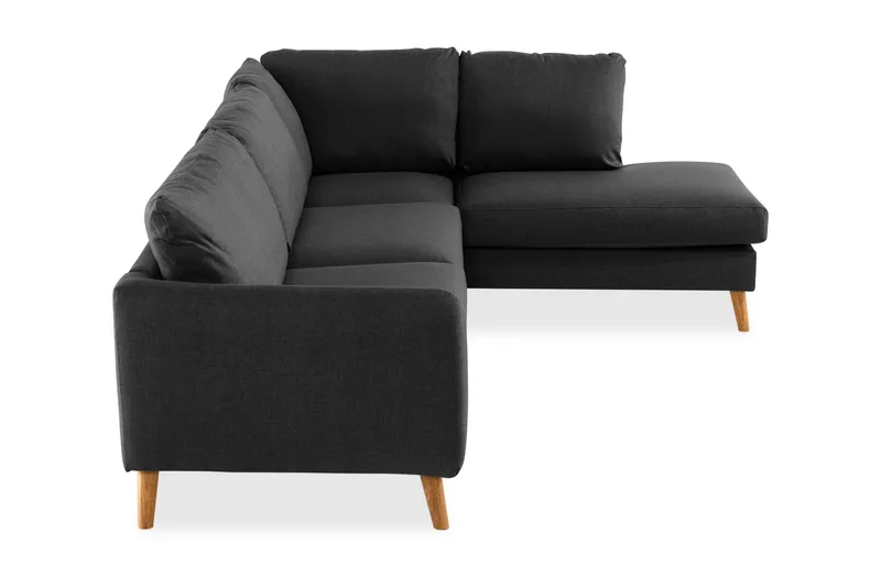 Trend 4-sits Högervänd L-formad Schäslongsoffa i Tyg - Svart - Products - Möbler - Soffa - Divansoffa & schäslongsoffa - 4 sits soffa med divan