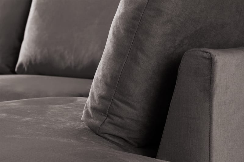 Trend 4-sits Högervänd U-formad Soffa med Divan och Schäslong i Sammet - Mörkgrå - Products - Möbler - Soffa - Divansoffa & schäslongsoffa - 4 sits soffa med divan
