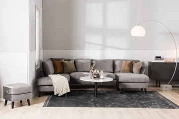 Trend 4-sits Högervänd U-formad Soffa med Divan och Schäslong i Sammet - Mörkgrå - Products - Möbler - Soffa - Divansoffa & schäslongsoffa - 4 sits soffa med divan