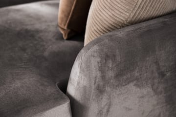 Trend 4-sits Högervänd U-formad Soffa med Divan och Schäslong i Sammet - Mörkgrå - Products - Möbler - Soffa - Divansoffa & schäslongsoffa - 4 sits soffa med divan