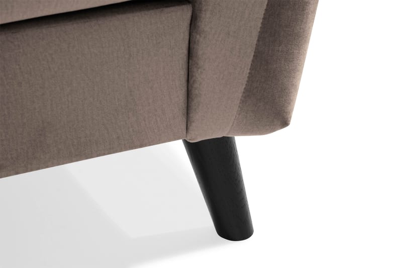 Trend 4-sits Vänstervänd L-formad Schäslongsoffa i Sammet - Brun - Products - Möbler - Soffa - Divansoffa & schäslongsoffa - 4 sits soffa med divan