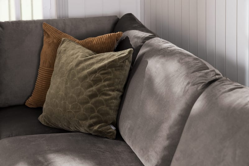 Trend 4-sits Vänstervänd L-formad Schäslongsoffa i Sammet - Brun - Products - Möbler - Soffa - Divansoffa & schäslongsoffa - 4 sits soffa med divan