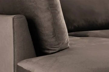 Trend 4-sits Vänstervänd L-formad Schäslongsoffa i Sammet - Brun - Products - Möbler - Soffa - Divansoffa & schäslongsoffa - 4 sits soffa med divan