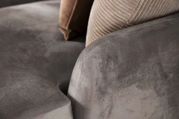 Trend 4-sits Vänstervänd L-formad Schäslongsoffa i Sammet - Brun - Products - Möbler - Soffa - Divansoffa & schäslongsoffa - 4 sits soffa med divan