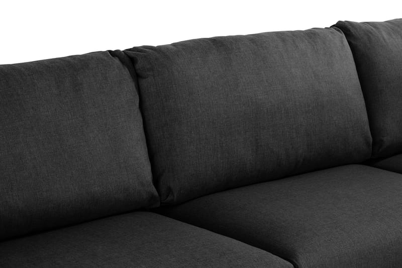 Trend 4-sits Vänstervänd L-formad Schäslongsoffa i Tyg - Svart - Products - Möbler - Soffa - Divansoffa & schäslongsoffa - 4 sits soffa med divan
