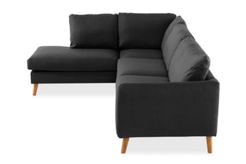 Trend 4-sits Vänstervänd L-formad Schäslongsoffa i Tyg - Svart - Products - Möbler - Soffa - Divansoffa & schäslongsoffa - 4 sits soffa med divan
